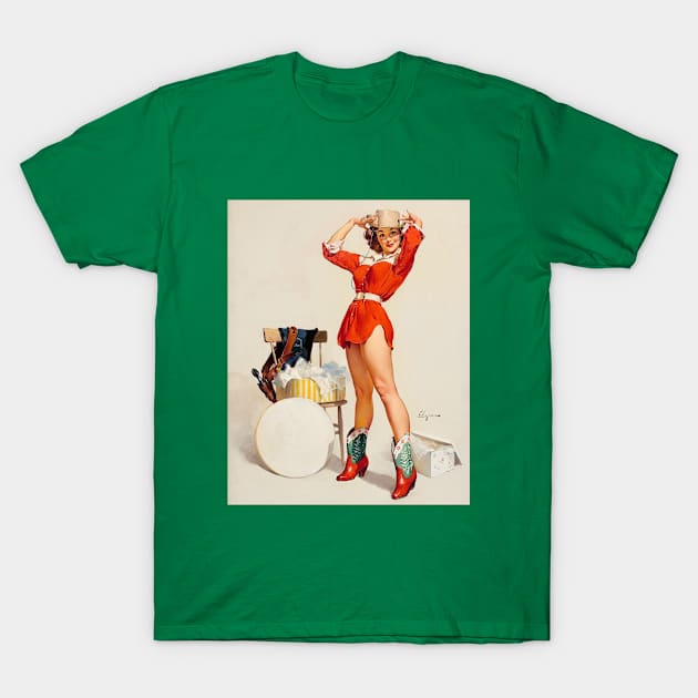 Something New: Vintage 1957 Gil Evgren Pinup T-Shirt by Jarecrow 